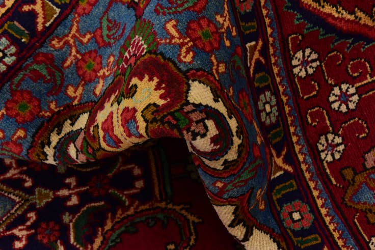 Detail image of 9' 7 x 13' Hand Knotted Tabriz Persian Wool Rug
