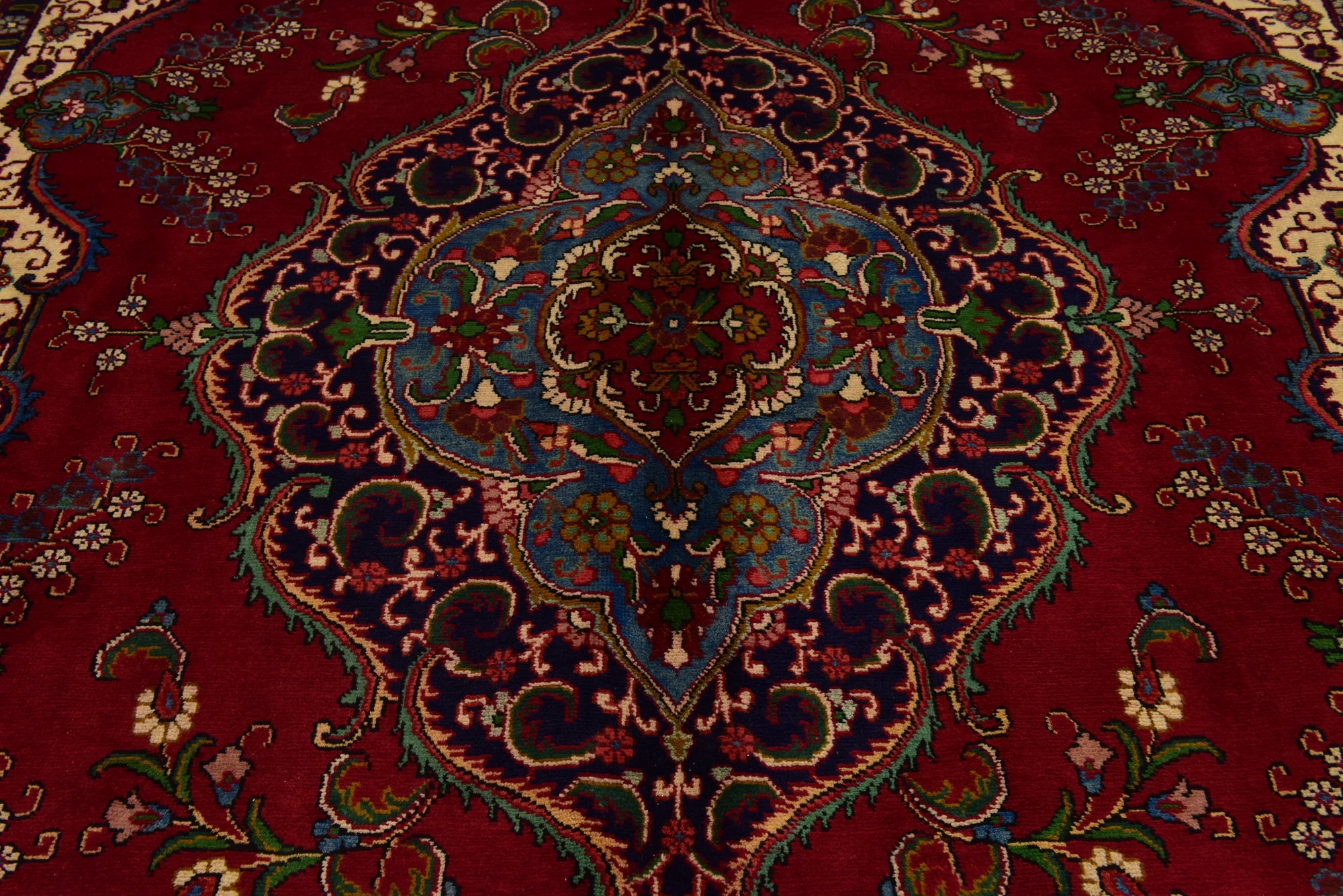 9' 7 x 13' Hand Knotted Tabriz Persian Wool Rug