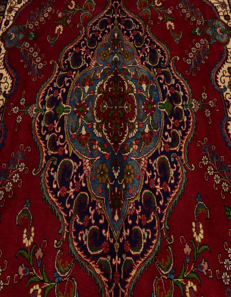 Detail image of 9' 7 x 13' Hand Knotted Tabriz Persian Wool Rug