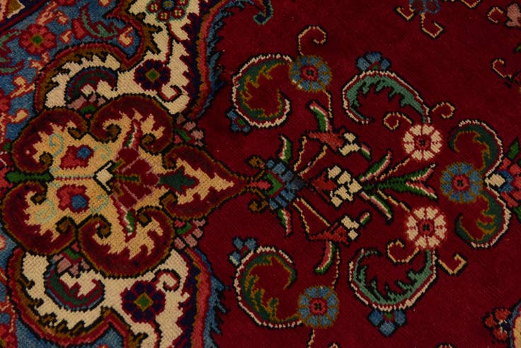Detail image of 9' 7 x 13' Hand Knotted Tabriz Persian Wool Rug