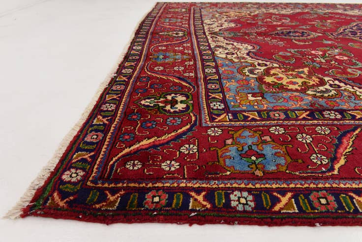 Detail image of 9' 7 x 13' Hand Knotted Tabriz Persian Wool Rug