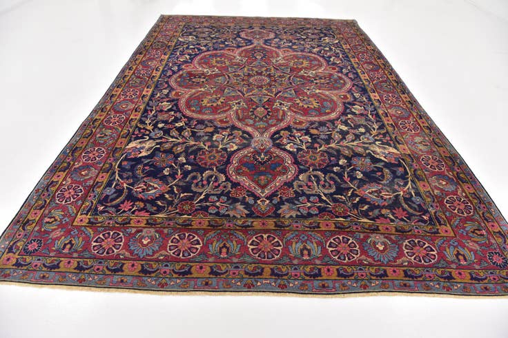 Detail image of 8' 8 x 13' 4 Hand Knotted Tabriz Persian Wool Rug