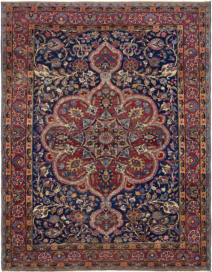 Detail image of 8' 8 x 13' 4 Hand Knotted Tabriz Persian Wool Rug