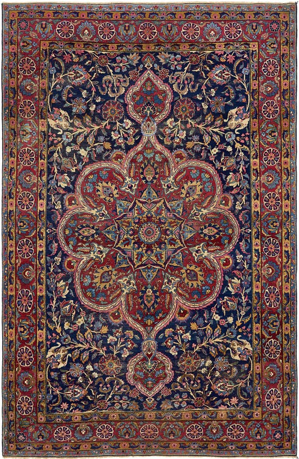 Detail image of 8' 8 x 13' 4 Hand Knotted Tabriz Persian Wool Rug