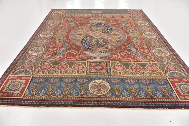 Detail image of 8' 10 x 12' Hand Knotted Tabriz Persian Wool Rug