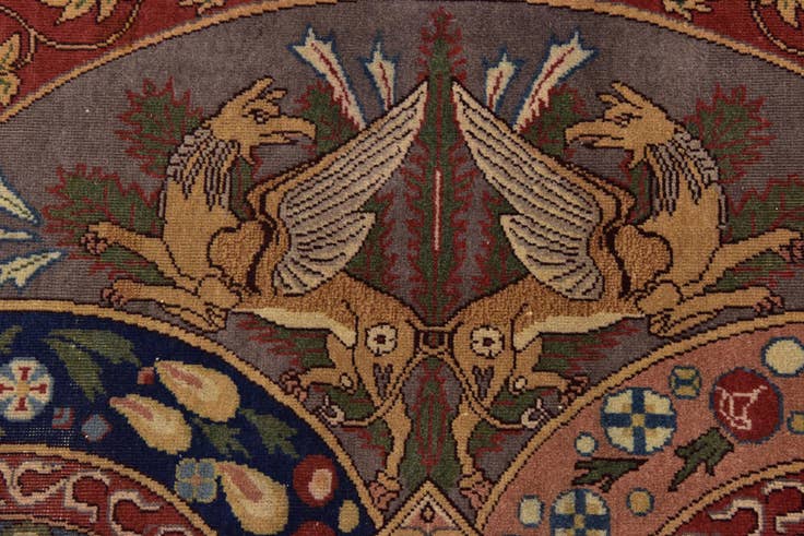 Detail image of 8' 10 x 12' Hand Knotted Tabriz Persian Wool Rug