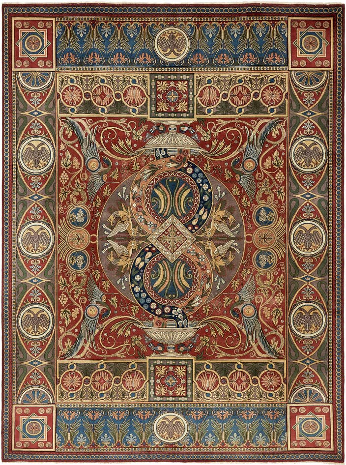 Detail image of 8' 10 x 12' Hand Knotted Tabriz Persian Wool Rug