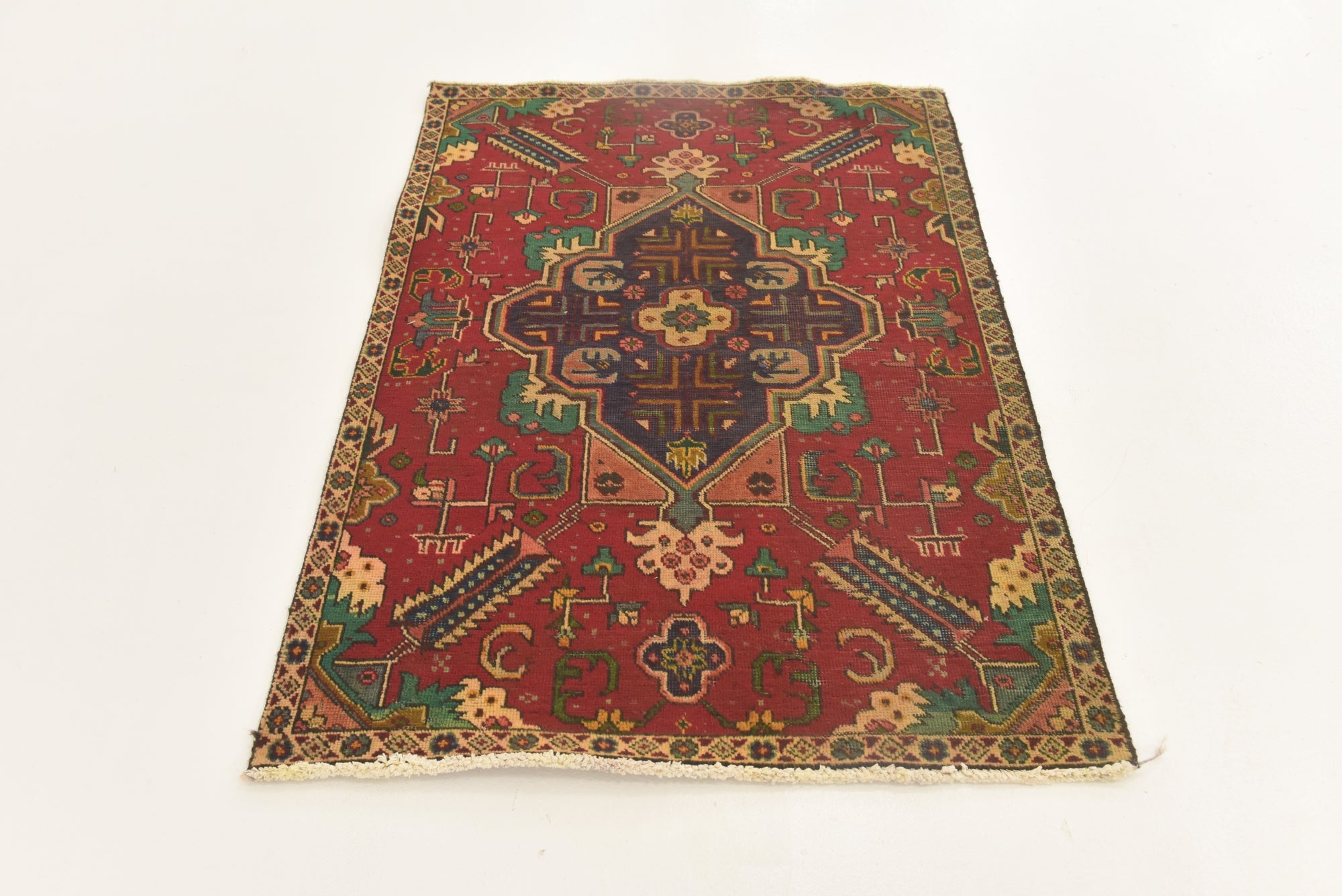 3' 5 x 5' 1 Hand Knotted Tabriz Persian Wool Rug