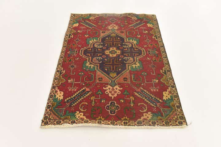 3' 5 x 5' 1 Hand Knotted Tabriz Persian Wool Rug