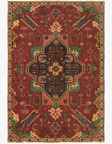 3' 5 x 5' 1 Hand Knotted Tabriz Persian Wool Rug