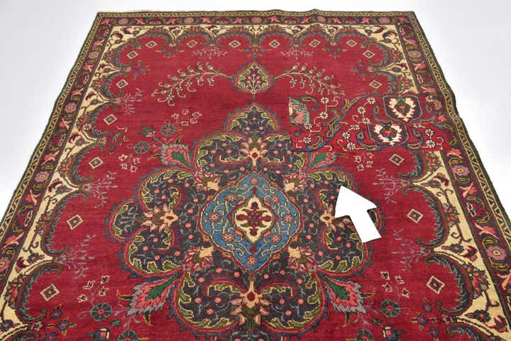 5' 7 x 8' 9 Hand Knotted Tabriz Persian Wool Rug
