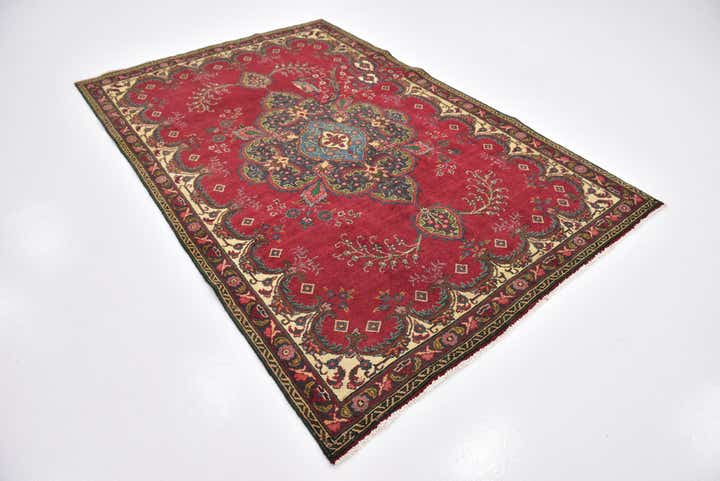 5' 7 x 8' 9 Hand Knotted Tabriz Persian Wool Rug