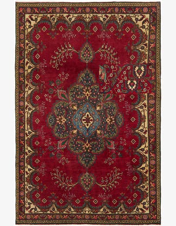 5' 7 x 8' 9 Hand Knotted Tabriz Persian Wool Rug