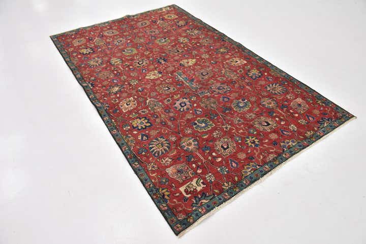 5' 2 x 8' 5 Hand Knotted Tabriz Persian Wool Rug