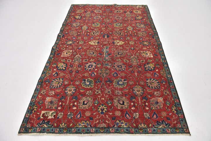 5' 2 x 8' 5 Hand Knotted Tabriz Persian Wool Rug