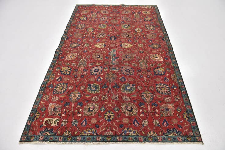 Detail image of 5' 2 x 8' 5 Hand Knotted Tabriz Persian Wool Rug