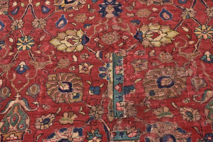 Detail image of 5' 2 x 8' 5 Hand Knotted Tabriz Persian Wool Rug