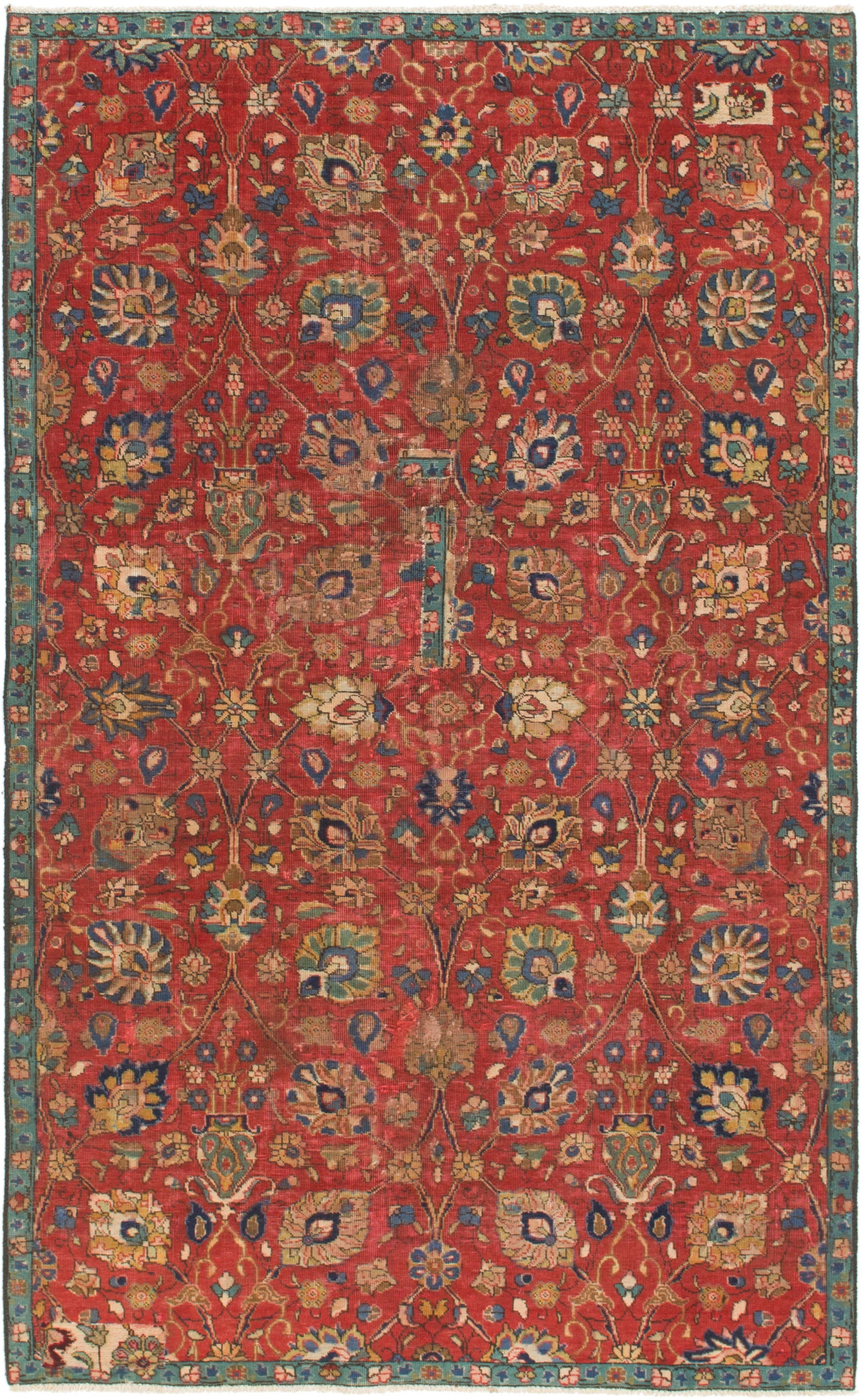 5' 2 x 8' 5 Hand Knotted Tabriz Persian Wool Rug