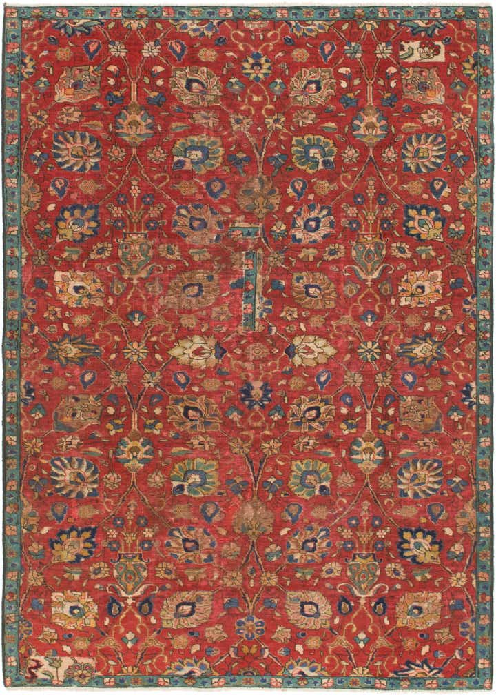 5' 2 x 8' 5 Hand Knotted Tabriz Persian Wool Rug