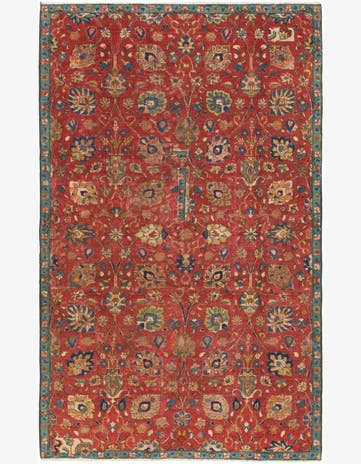 5' 2 x 8' 5 Hand Knotted Tabriz Persian Wool Rug