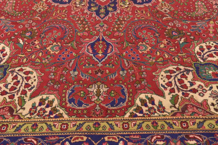 9' 7 x 12' 10 Hand Knotted Tabriz Persian Wool Rug