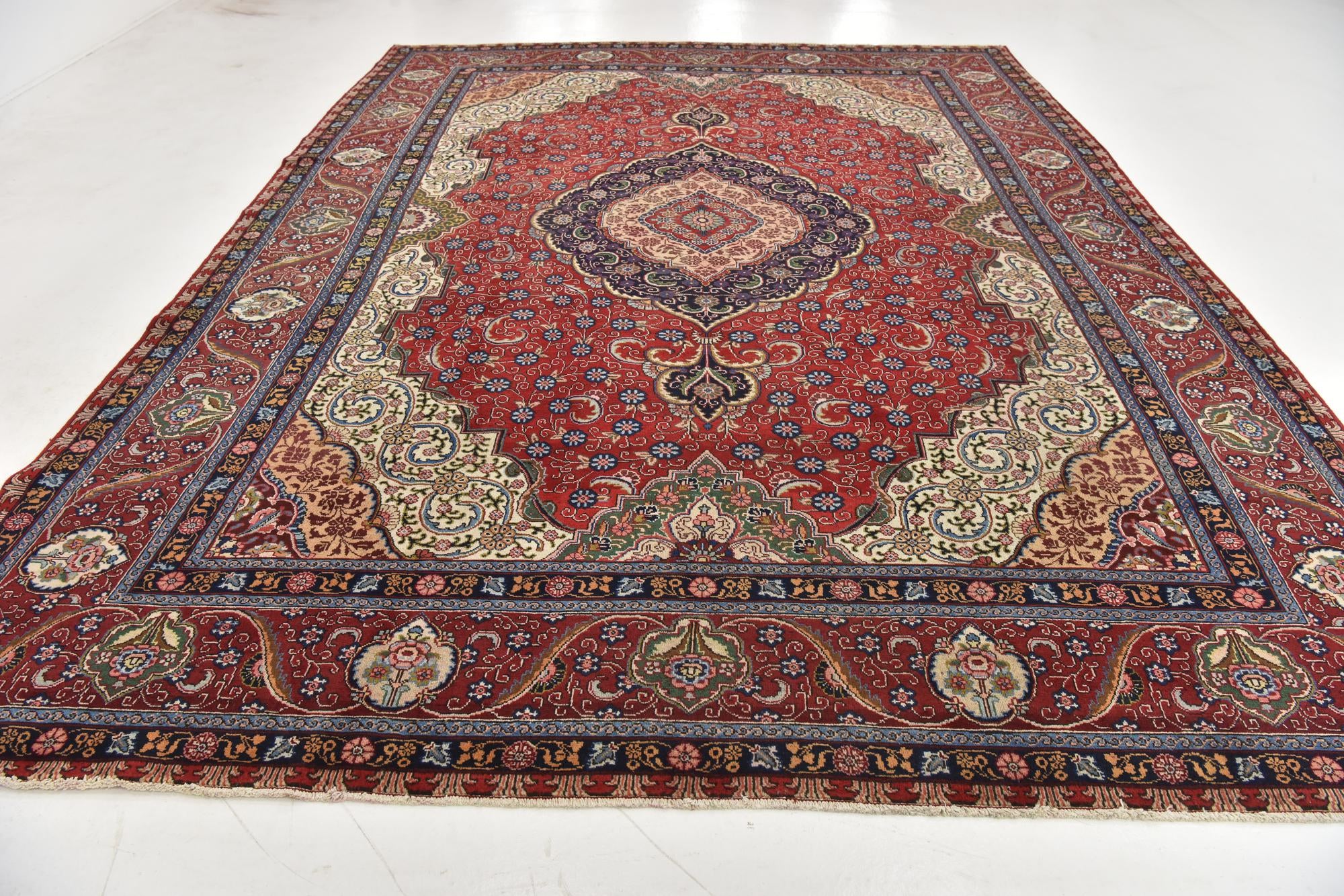 10' 2 x 13' 5 Hand Knotted Tabriz Persian Wool Rug