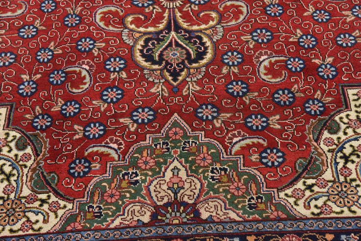 Detail image of 10' 2 x 13' 5 Hand Knotted Tabriz Persian Wool Rug