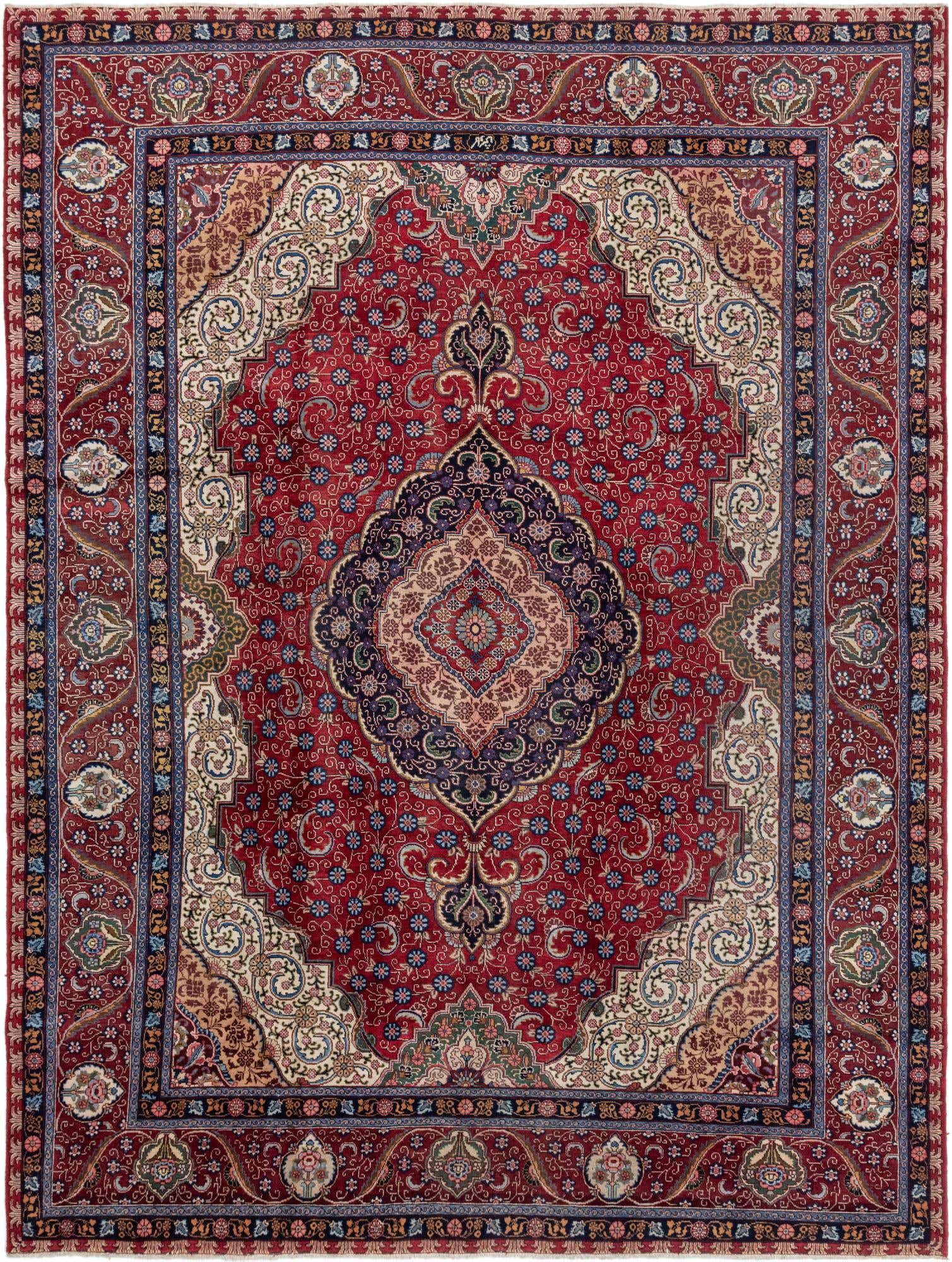 10' 2 x 13' 5 Hand Knotted Tabriz Persian Wool Rug