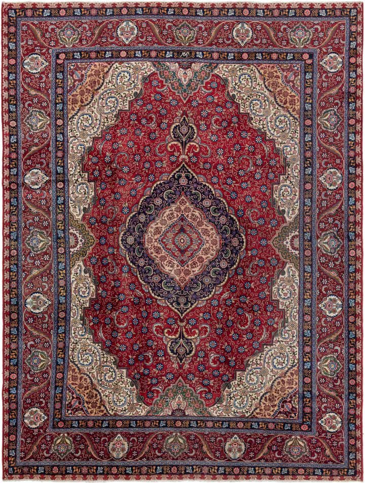 10' 2 x 13' 5 Hand Knotted Tabriz Persian Wool Rug