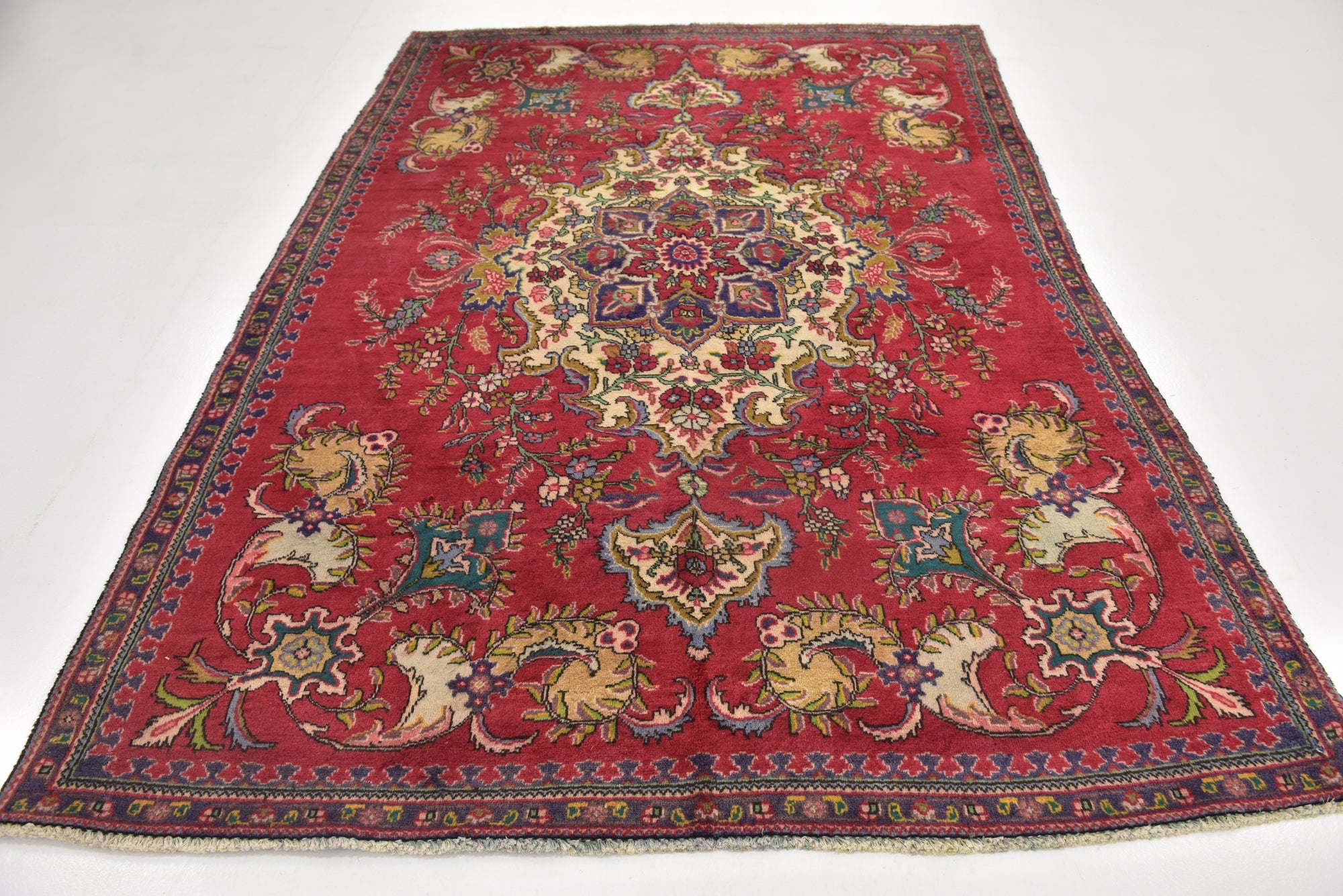 6' x 8' 10 Hand Knotted Tabriz Persian Wool Rug
