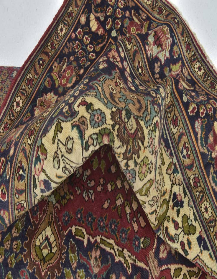Detail image of 9' 6 x 12' 9 Hand Knotted Tabriz Persian Wool Rug