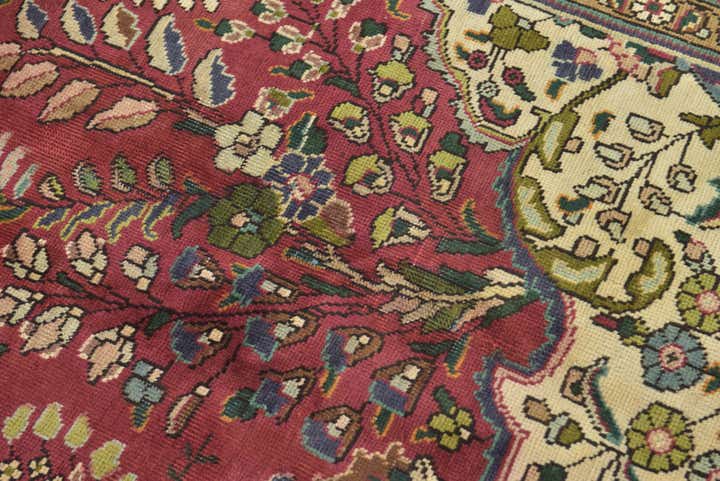 9' 6 x 12' 9 Hand Knotted Tabriz Persian Wool Rug