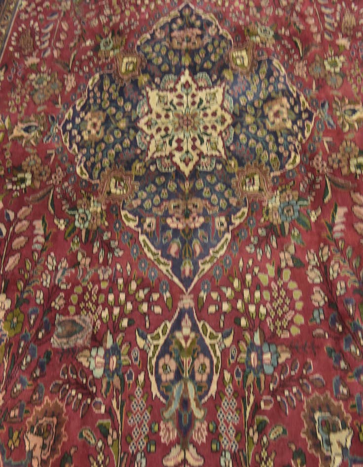 Detail image of 9' 6 x 12' 9 Hand Knotted Tabriz Persian Wool Rug