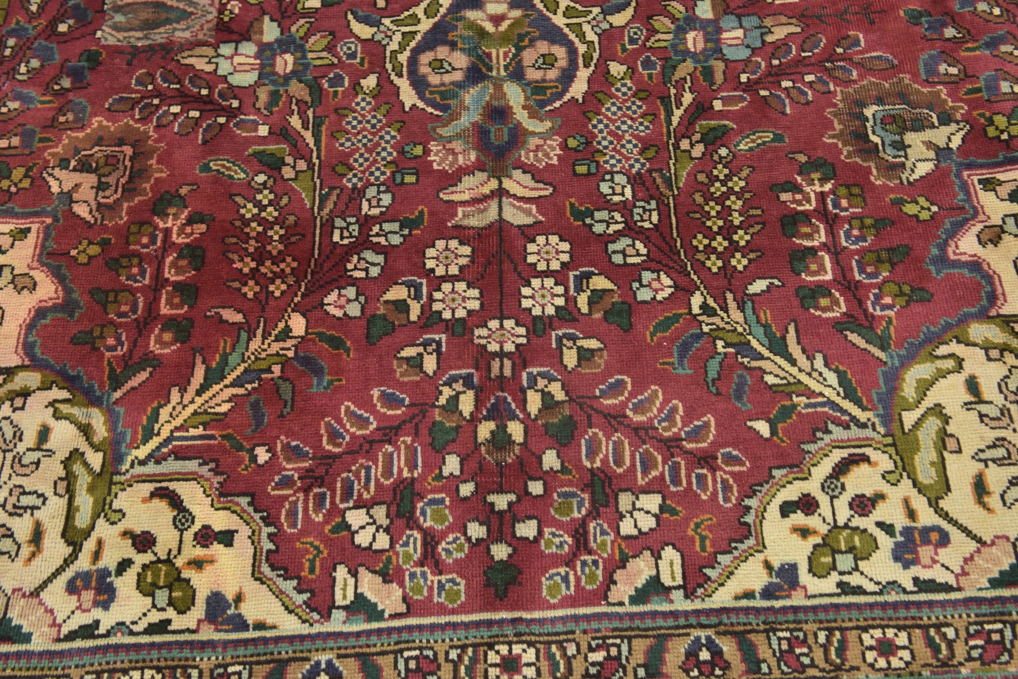 9' 6 x 12' 9 Hand Knotted Tabriz Persian Wool Rug