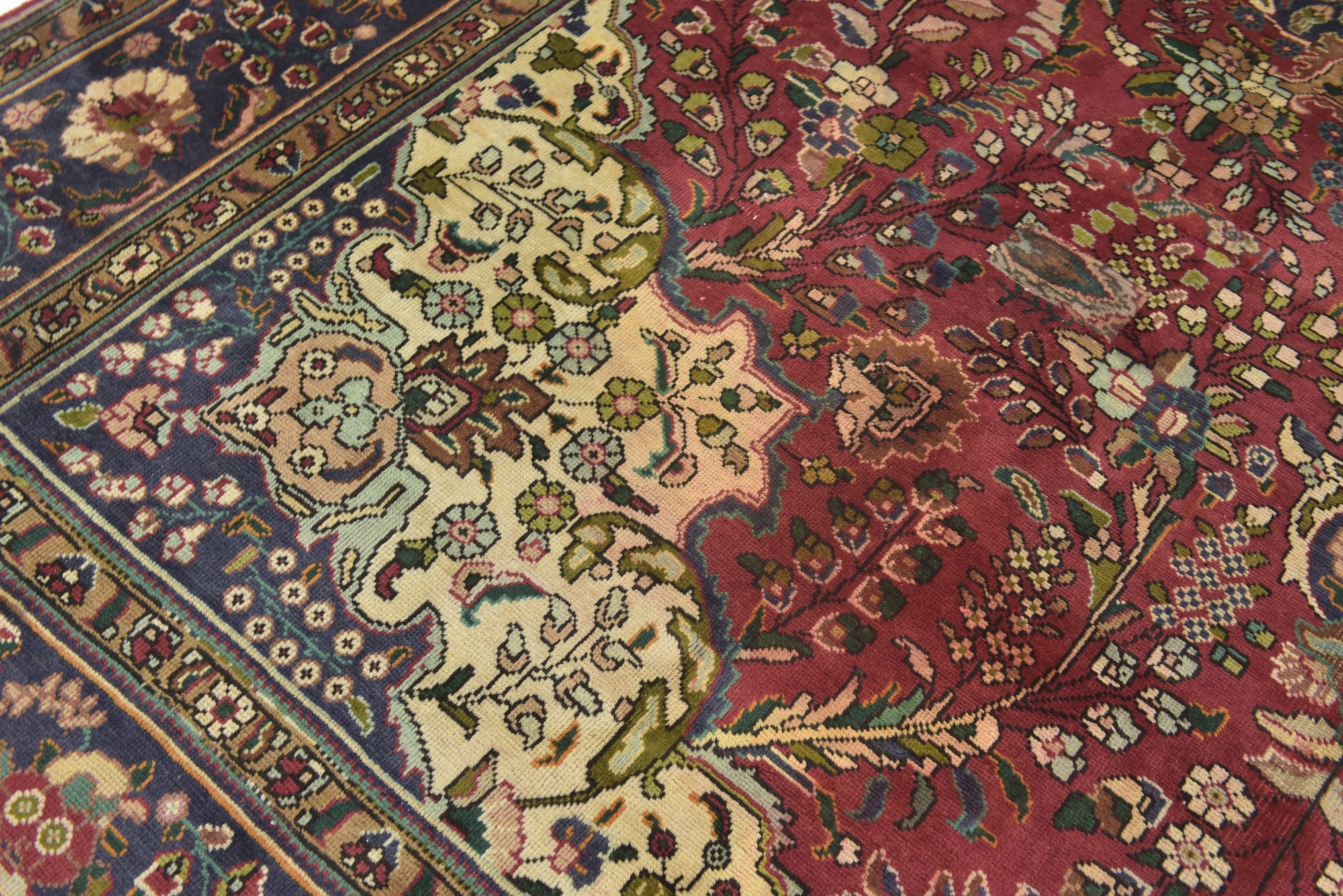 9' 6 x 12' 9 Hand Knotted Tabriz Persian Wool Rug