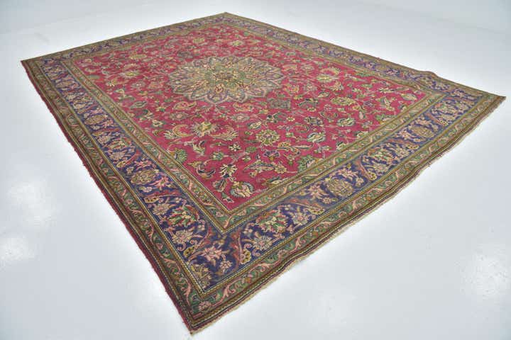 9' 10 x 13' 2 Hand Knotted Tabriz Persian Wool Rug