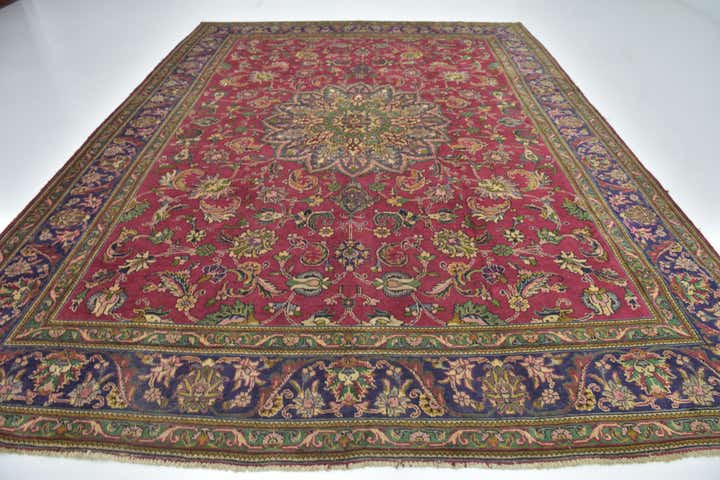9' 10 x 13' 2 Hand Knotted Tabriz Persian Wool Rug