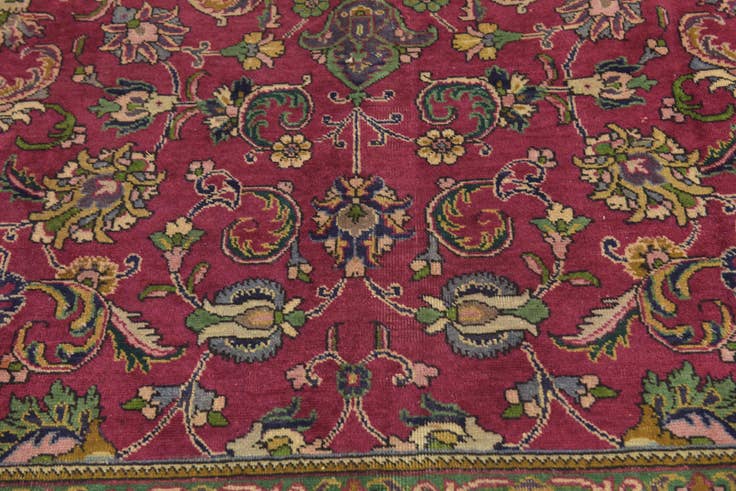 Detail image of 9' 10 x 13' 2 Hand Knotted Tabriz Persian Wool Rug