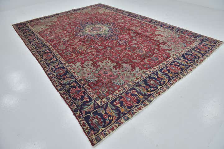 9' 8 x 13' 2 Hand Knotted Tabriz Persian Wool Rug