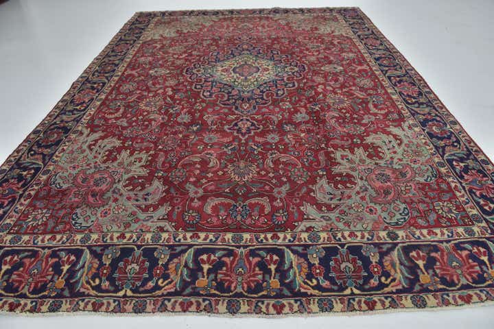9' 8 x 13' 2 Hand Knotted Tabriz Persian Wool Rug