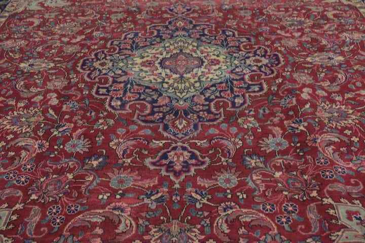 9' 8 x 13' 2 Hand Knotted Tabriz Persian Wool Rug