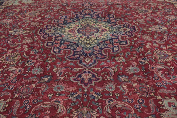 Detail image of 9' 8 x 13' 2 Hand Knotted Tabriz Persian Wool Rug