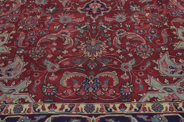 Detail image of 9' 8 x 13' 2 Hand Knotted Tabriz Persian Wool Rug