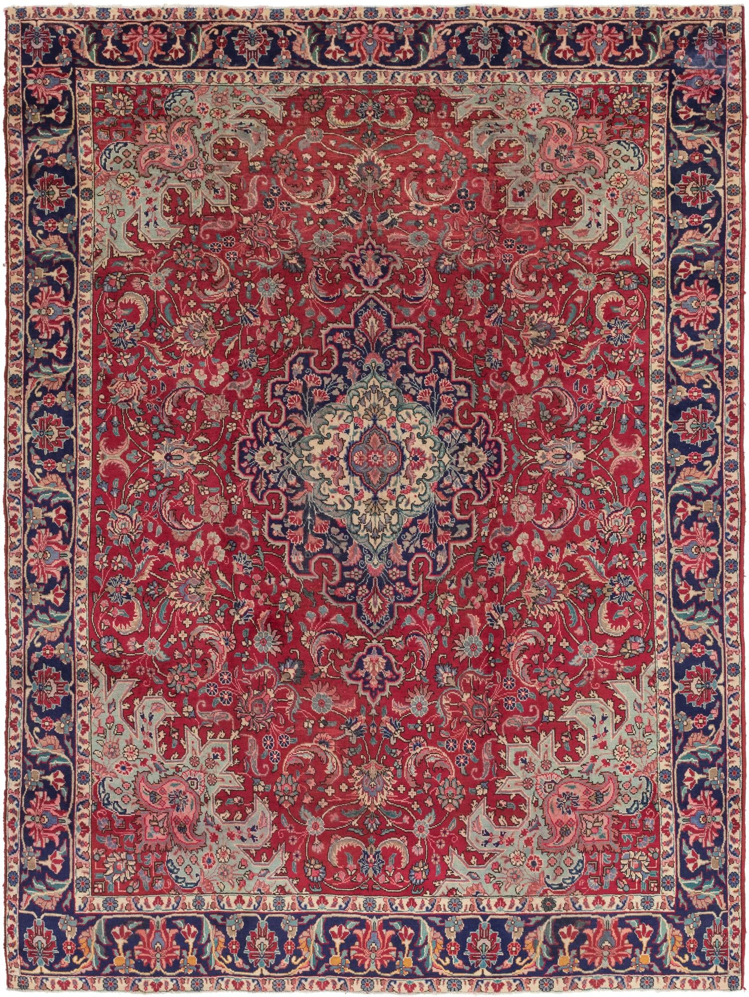 9' 8 x 13' 2 Hand Knotted Tabriz Persian Wool Rug