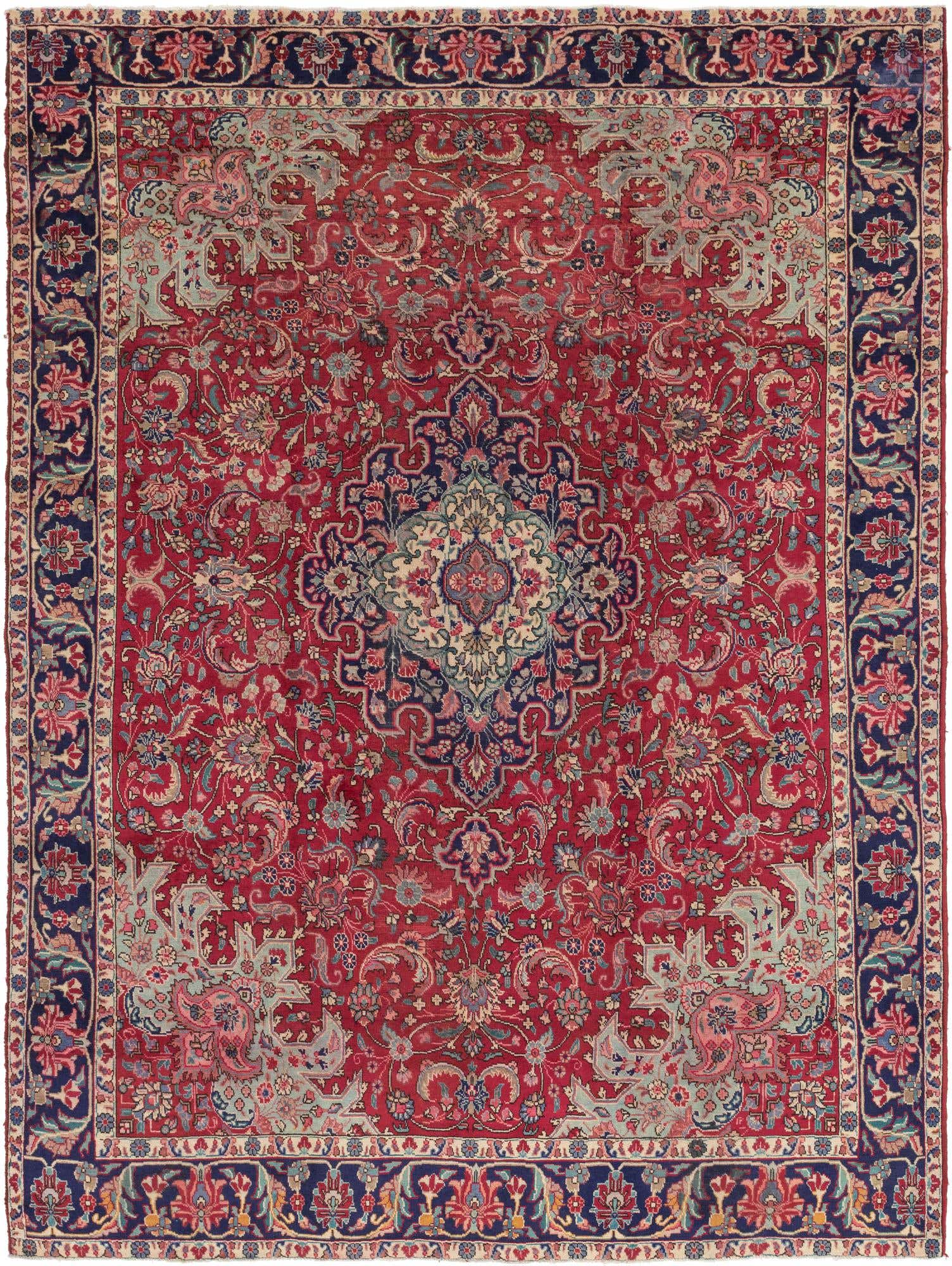 9' 8 x 13' 2 Hand Knotted Tabriz Persian Wool Rug