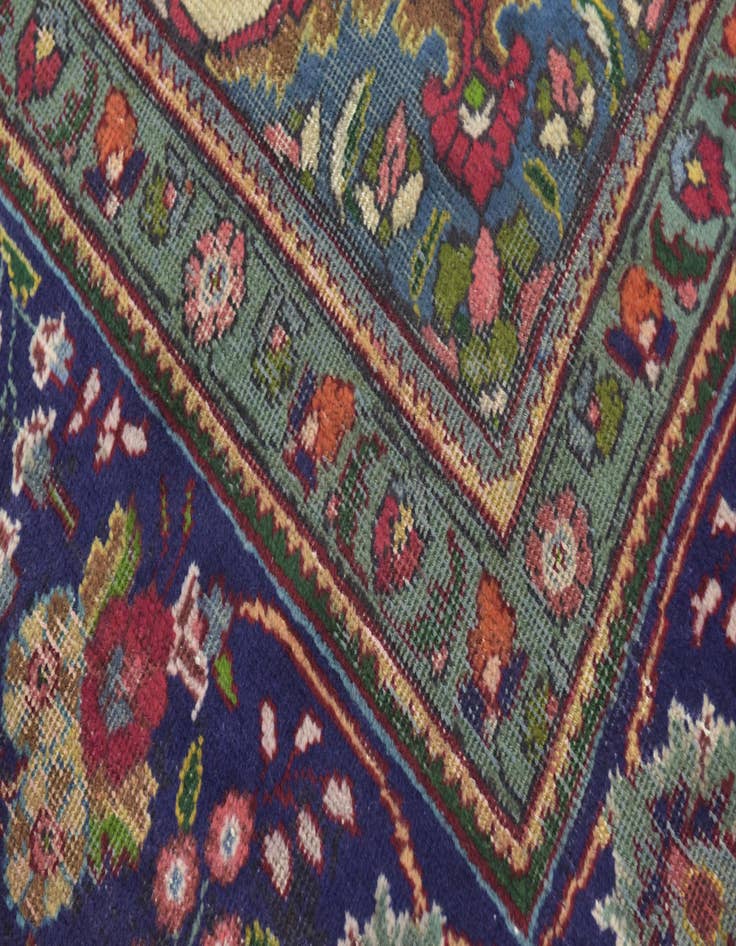 Detail image of 9' 8 x 13' Hand Knotted Tabriz Persian Wool Rug