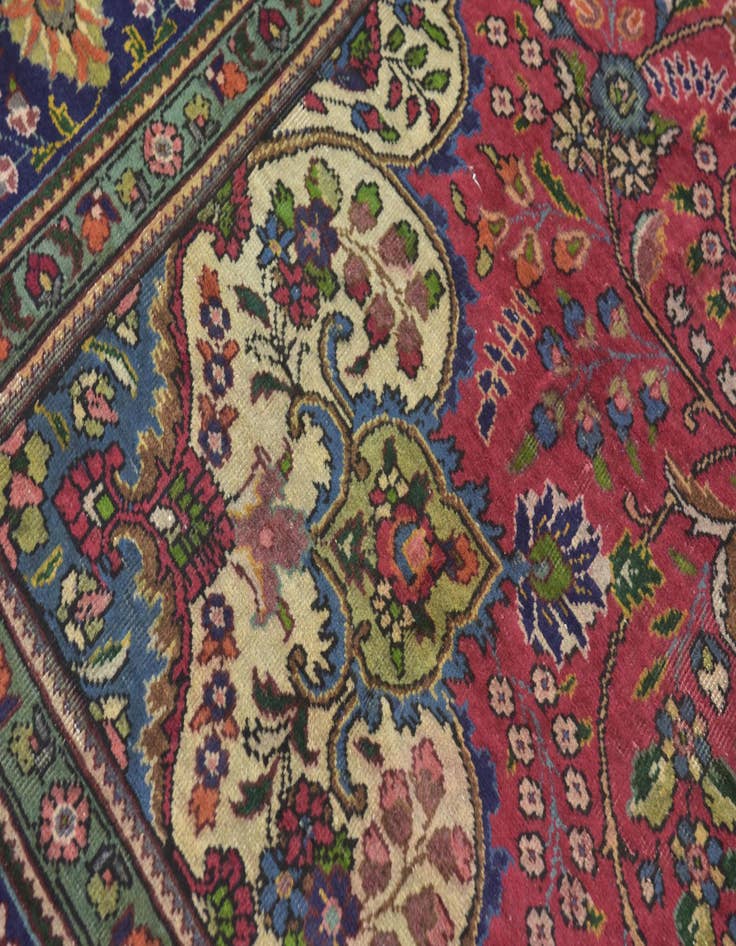 Detail image of 9' 8 x 13' Hand Knotted Tabriz Persian Wool Rug