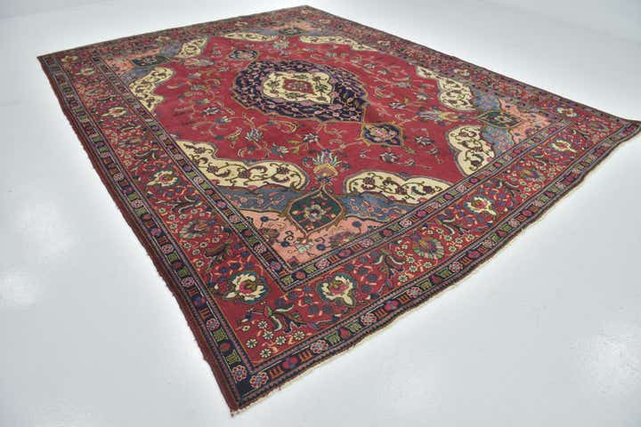 9' 10 x 12' 7 Hand Knotted Tabriz Persian Wool Rug