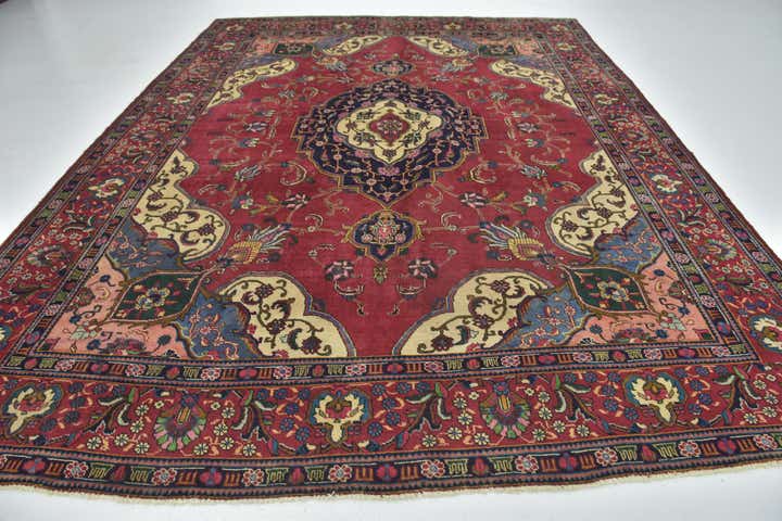 9' 10 x 12' 7 Hand Knotted Tabriz Persian Wool Rug