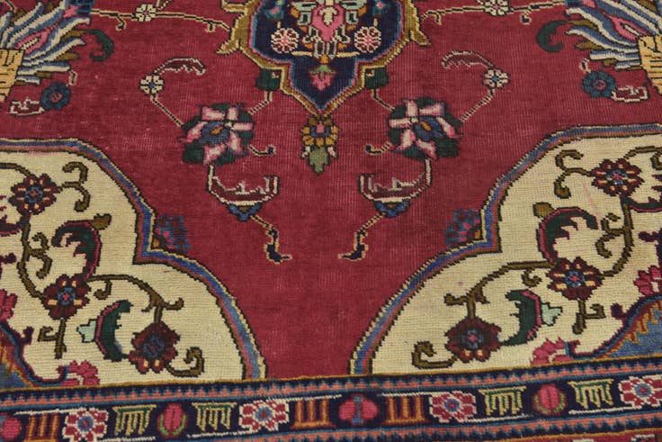 Detail image of 9' 10 x 12' 7 Hand Knotted Tabriz Persian Wool Rug